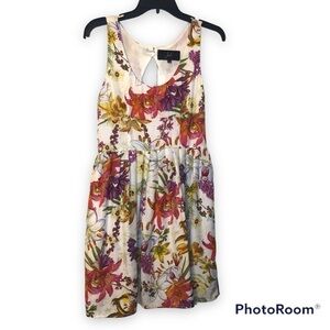 JACK by BB Dakota Womens Floral Sleeveless White Dress Size Small